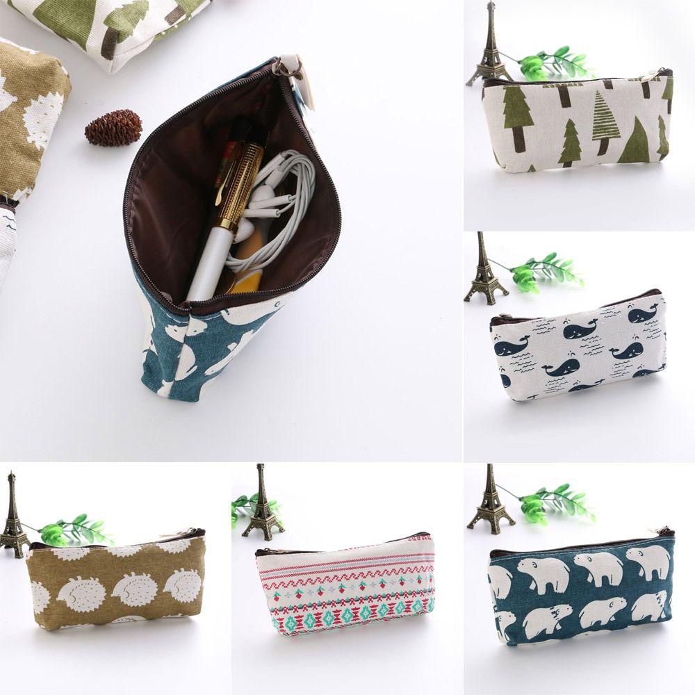 Multi-function Pencil Box Canvas Pencil Case High Quality Cosmetics Case