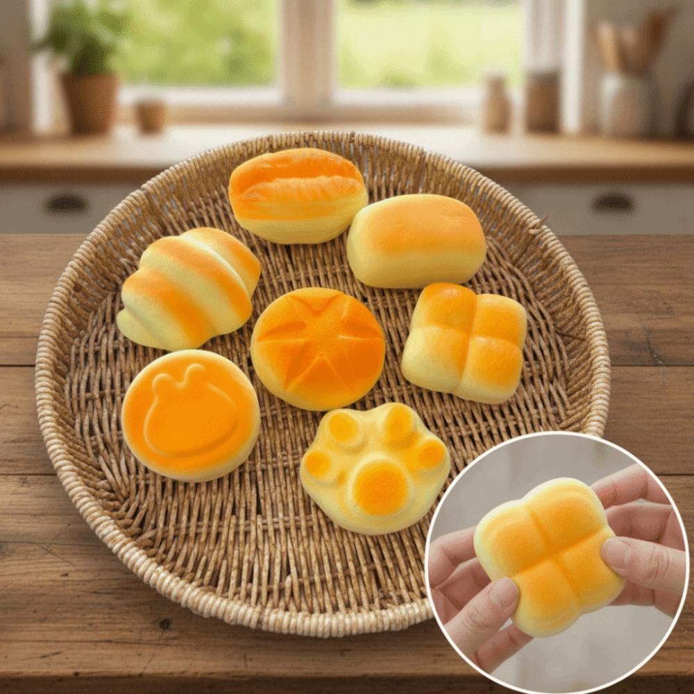 Soft Squeeze Toys Slow Rebound Simulation Bread Toys Soft Stress Relief Toys for Kids Adults