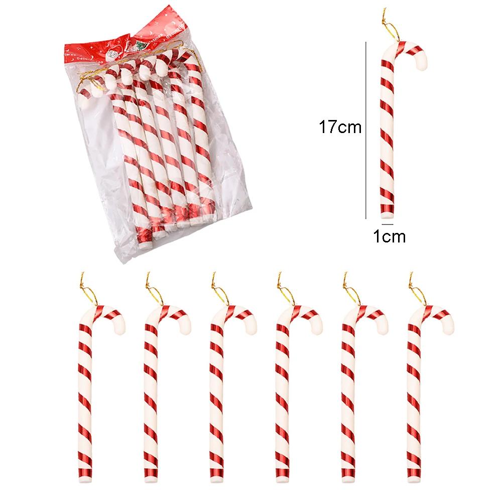 Red Gold Candy Cane Christmas Tree Ornaments