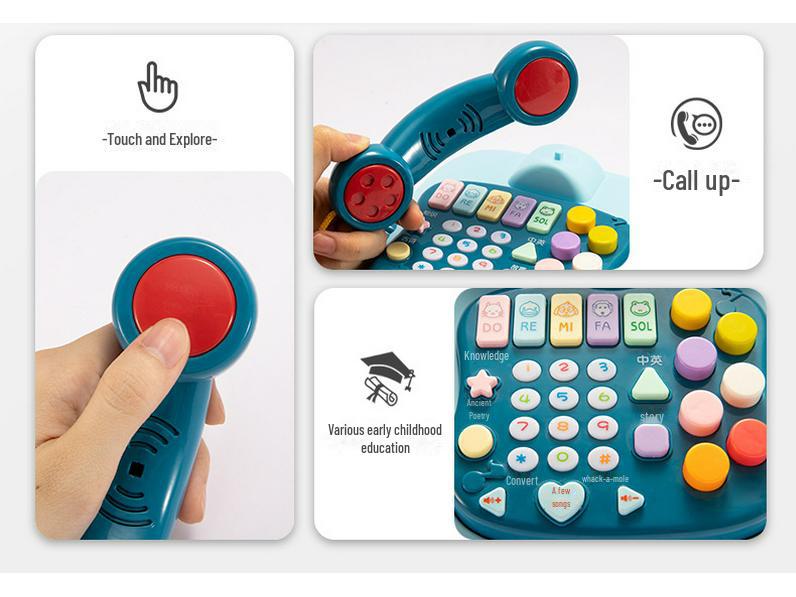 Ретро развивающая музыкальная игрушка-телефон для детей от 0 до 3 лет