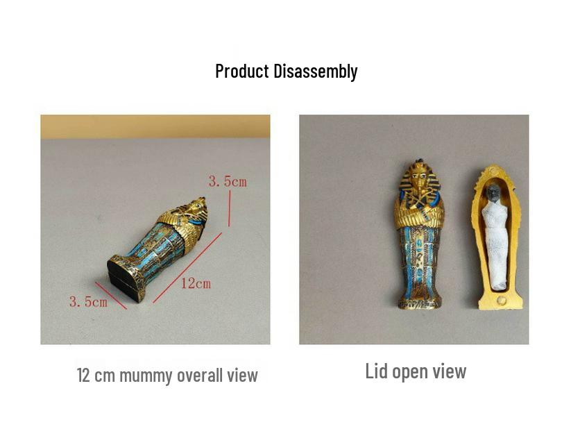 Cross-Border Egyptian Mummy Pyramid Figurine - Pharaoh Coffin Souvenir Craft Ornament