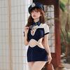 Chaomu Lingerie Cosplay Policewoman Flight Attendant Dress Navy Style Suit Strap Uniform Sexy Uniform