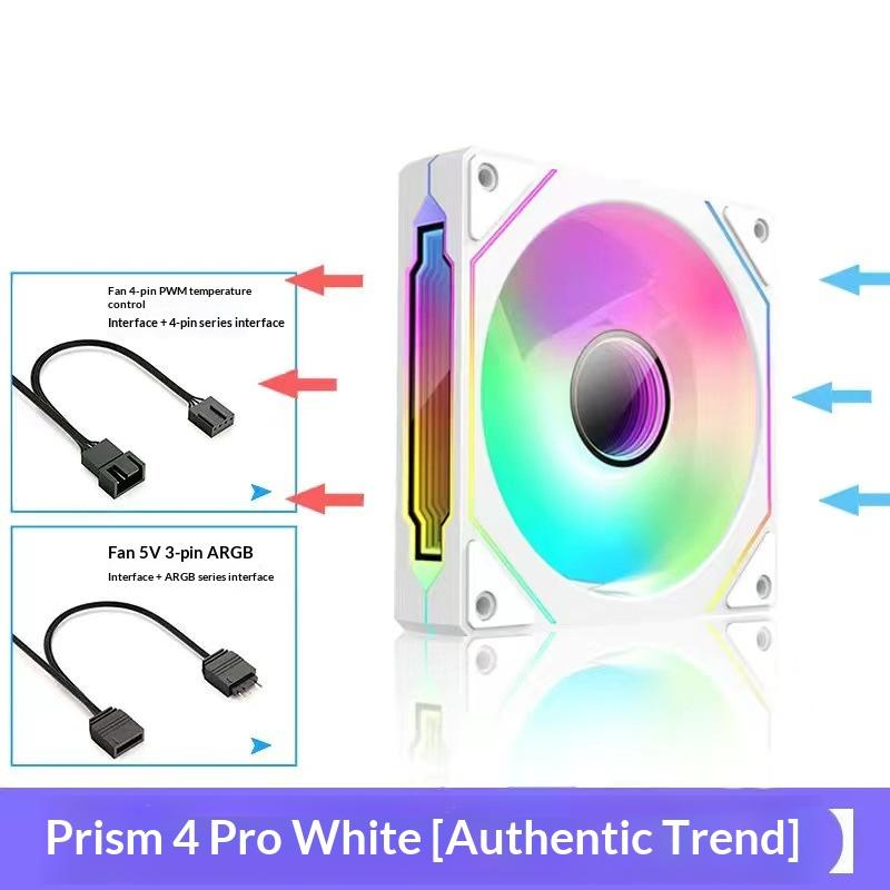 12cm ARGB 4 Pin Computer Case Fan Quiet Cooling 12V Large Air Volume 800-1600RPM For Desktop Gaming PC Build