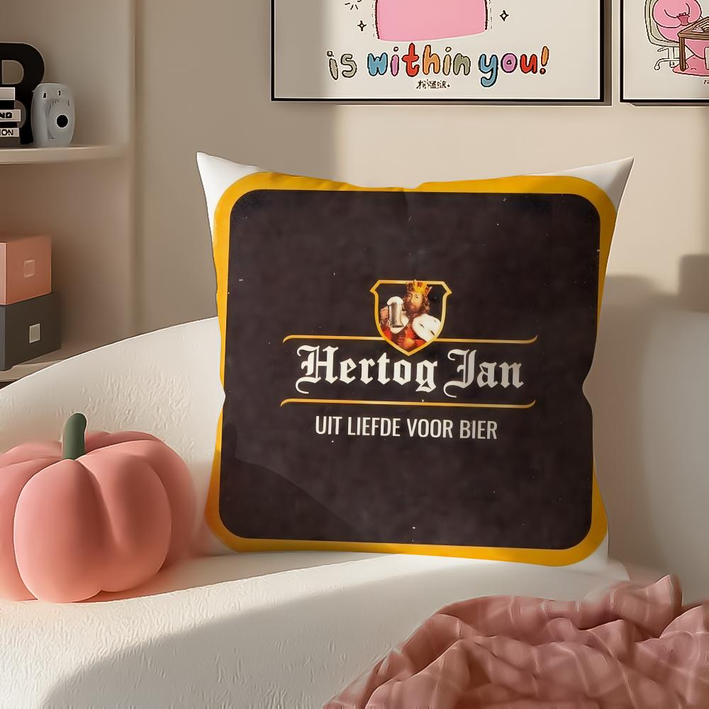 Brand traditional HHERTOG JJAN Cushion Cover Pillowcase Short Plush Invisible zipper Room Sofa Cushion Cover