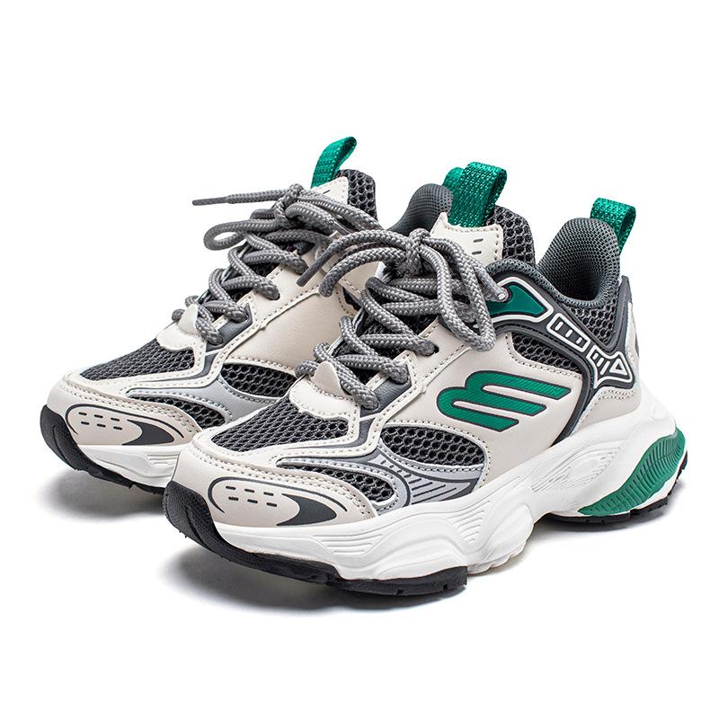 Kids Breathable Mesh Sneakers Chunky Running Shoes Boys Girls Casual Sports Shoes Lightweight Comfortable For School Outdoor Walking