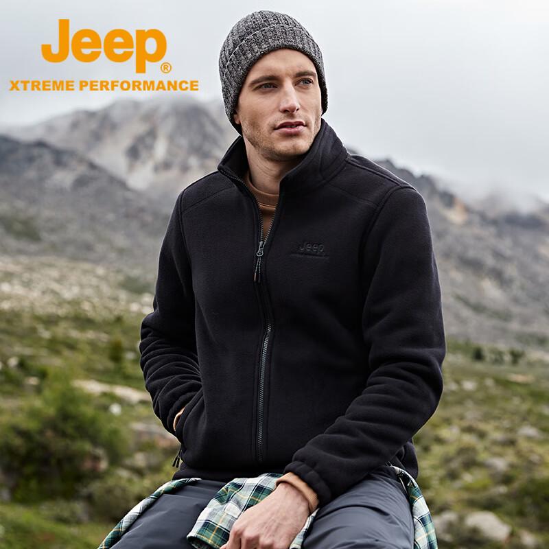Jeep Мужская утолщенная флисовая куртка для активного отдыха