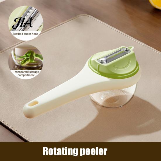 Vegetable Peeler with Storage Box, Shark Serrated Stainless Steel Swivel Safe Peeling Tool for Kitchen Blade Peeler, Efficient Easy Cleaning
