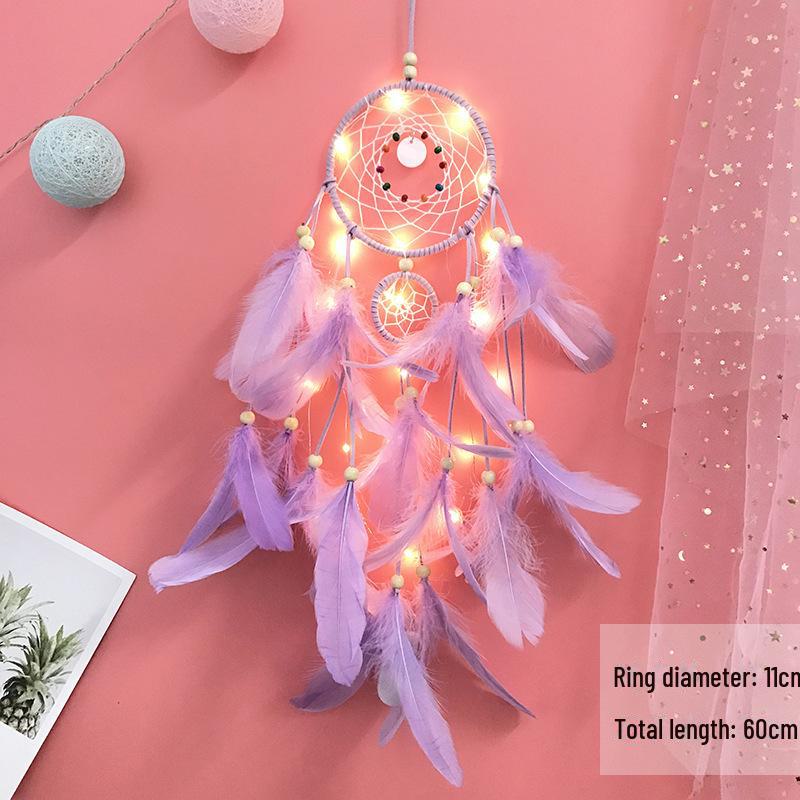 Подвеска-колокольчик в виде ловца снов «Три жизни, три мира» ручной работы — креативный подарок для украшения комнаты