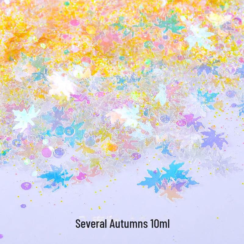 Dreamy Summer Glitter Mix: Hexagonal Sequins, Laser, and Fine Glitter In DIY Hemp Material.