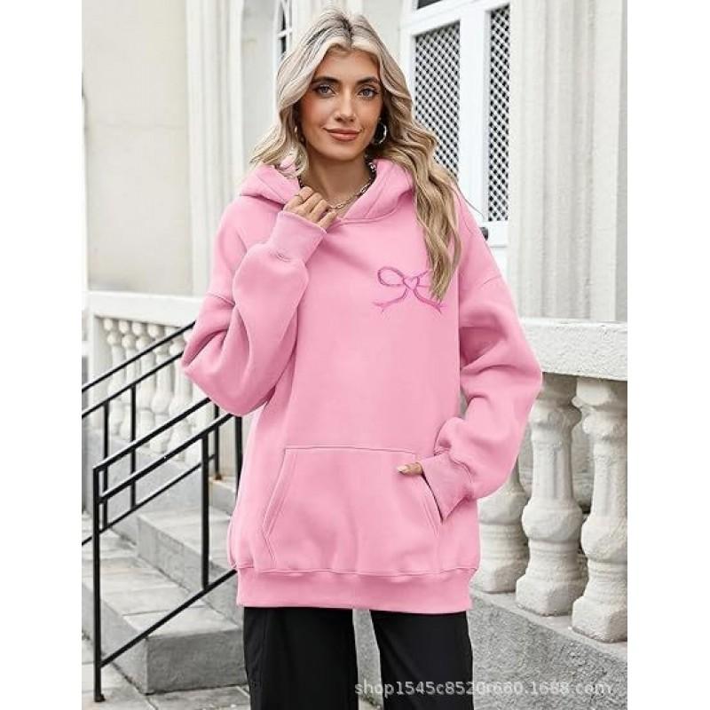 Womens Graphic Print Hoodie Streetwear Loose Fit Long Sleeve Pullover Casual Top
