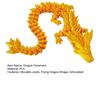 3D Printed Dragon Figurine Movable Joints Chinese Loong Figure Articulated Dragon Model Fidget Toy Desktop Decoration Ornament