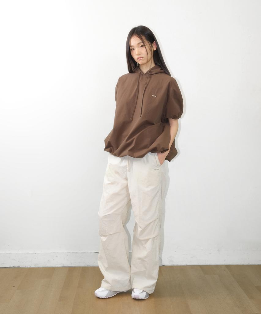 AMES-WORLDWIDE Nylon Wide Pants Ivory