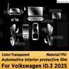 For VOLKSWAGEN ID.3 2025 Panel Dashboard Navigation Automotive Interior Protective Film TPU Anti-Scratch