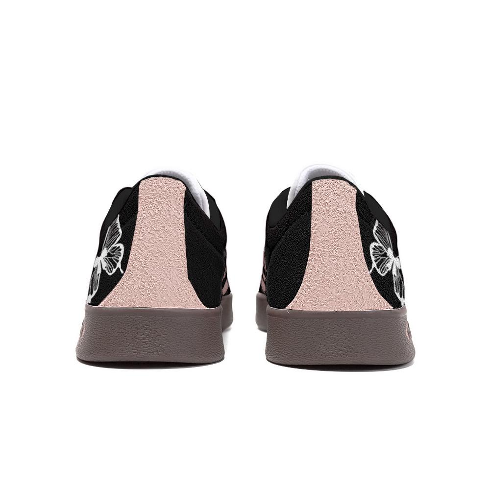 Adidas Neo Vl Court Lock The Heart Door, Amber Leather Low top Skateboard Shoes Unisex Pink Black HQ1801(Team189-)