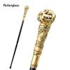 Golden Black Puppy Bulldog Dog Walking Cane Fashion Walking Stick Gentleman Luxury Crosier Knob Walking Stick 93cm