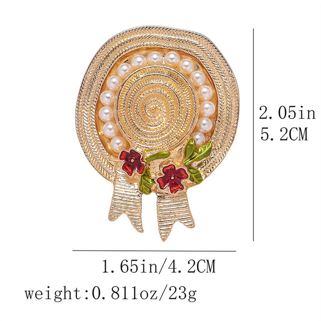 1Pc Creative Exquisite Bow Hat Brooch Retro Cute Pin Elegant Classical Jewelry Accessories Party Trendy Gifts Unique Souvenirs