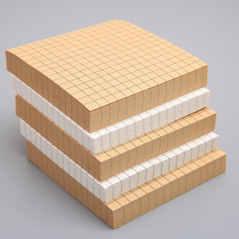 80sheets/pc Square Shaped Memo Pad Tearable Self-adhesive Notebook Sticky Note Pad Office Stationery Notepads Journaling Notepad