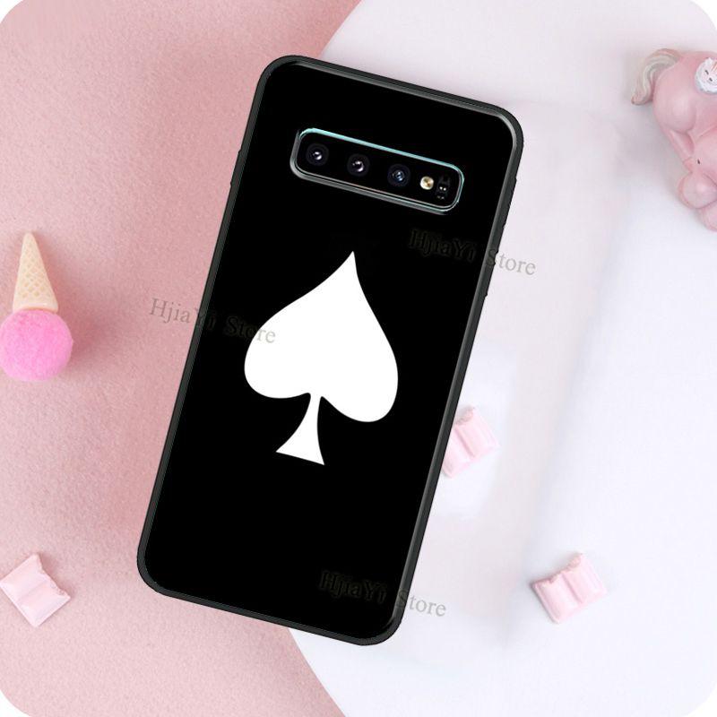 Ace of Spades Poker Case For Samsung Galaxy S22 Ultra S21 S20 FE S9 S10 Note 10 Plus S10e Note 20 Ultra Cover