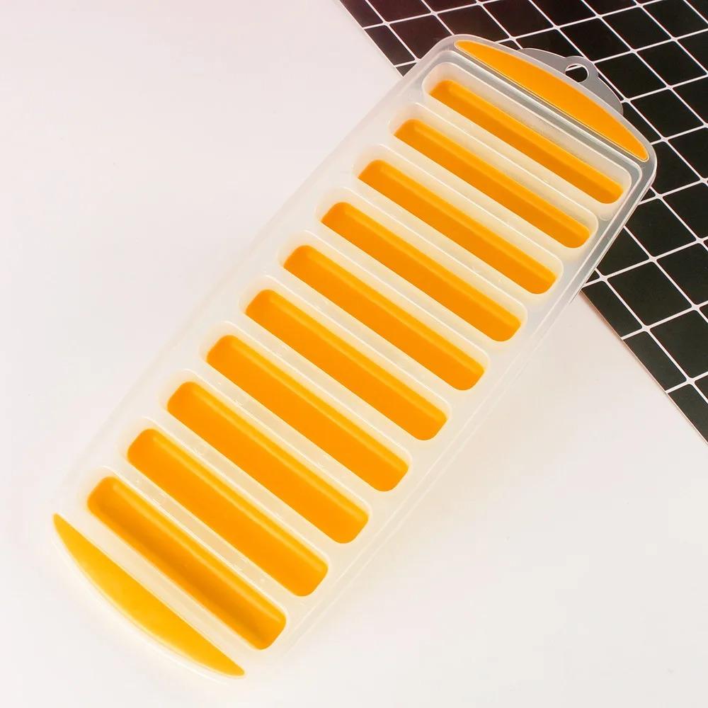 with Lid Long Strip Ice Cube Mold 10 Holes Ice Cube Tray DIY Ice Block Mold Sport Bottles