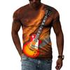 Guitar T-Shirts Musical Instrument 3D Print Streetwear Men Women Fashion Oversized Short Sleeve T Shirt Kids Tees Tops Clothing
