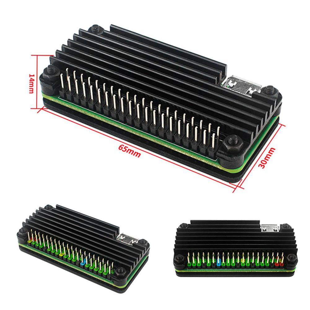Cooling Enclosure Armored Shell Cooling Enclosure Aluminum Alloy Shell Kit for Raspberry Pi Zero 2W