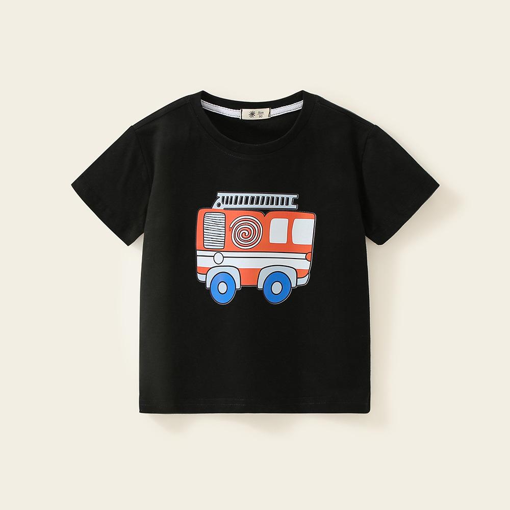 Детская одежда, футболка с короткими рукавами для мальчиков, новая детская повседневная модная летняя одежда с короткими рукавами, топ из чистого хлопка