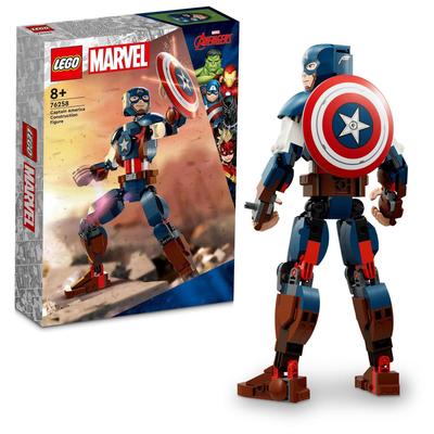 LEGO Супергерои Marvel Капитан Америка Фигурка 76258 Игрушечный блок Подарочный американский комикс Супергерой Мальчики 8 лет ~