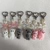 Fashion Heart Bow Shaped Key Ring Cartoon Animals Pendant Key Chain Cat Pendant Keychain Women