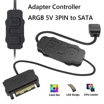 5 В 3-контактный контроллер ARGB ARGB 5 В 3-контактный к SATA удлинительный кабель интерфейса RGB кабель контроллера синхронизации для ПК вентилятор световая полоса