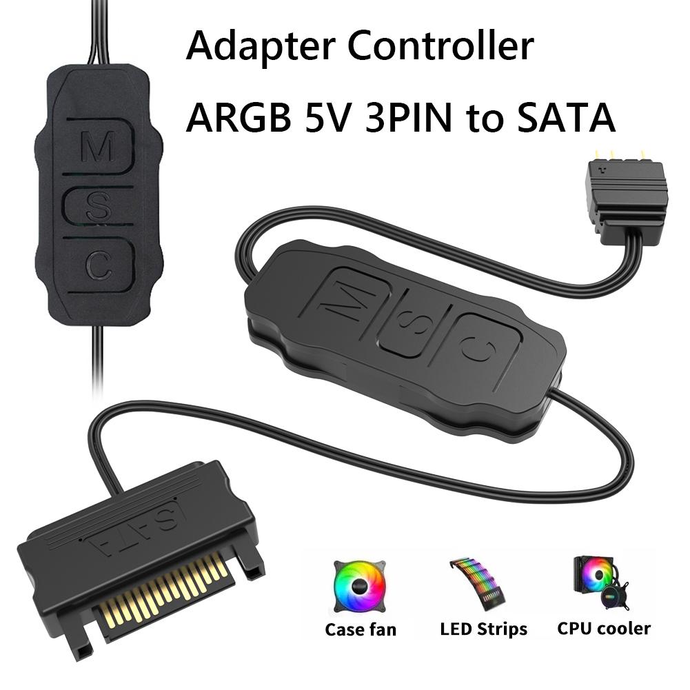 1-10 шт. 5V 3PIN ARGB Контроллер ARGB 5V 3PIN к SATA Интерфейс Удлинительный кабель RGB Синхронизация Кабель Контроллера для вентилятора ПК, светодиодной ленты