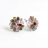 925 Sterling Silver Luxury Elegant Fashion Multi-colored Natural Tourmaline Gemstone Earrings Women's Anniversary Birthday Gift