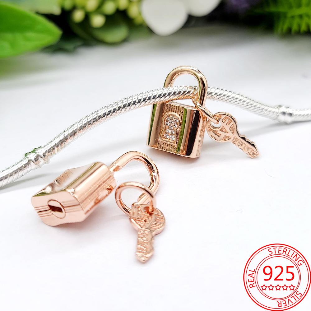 Новый брелок-ключ в виде божьей коровки и сердца, подходит для оригинального модного браслета из стерлингового серебра S925, брелок-подвеска для девочки, подарок