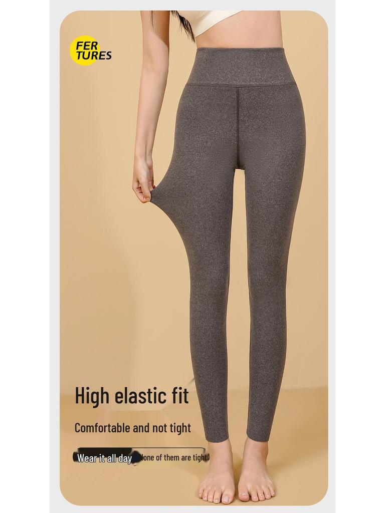 Snow Flying Fleece-Lined Warm Pants: Men's and Women's Autumn/Winter Thickened Hip-Lifting Leggings