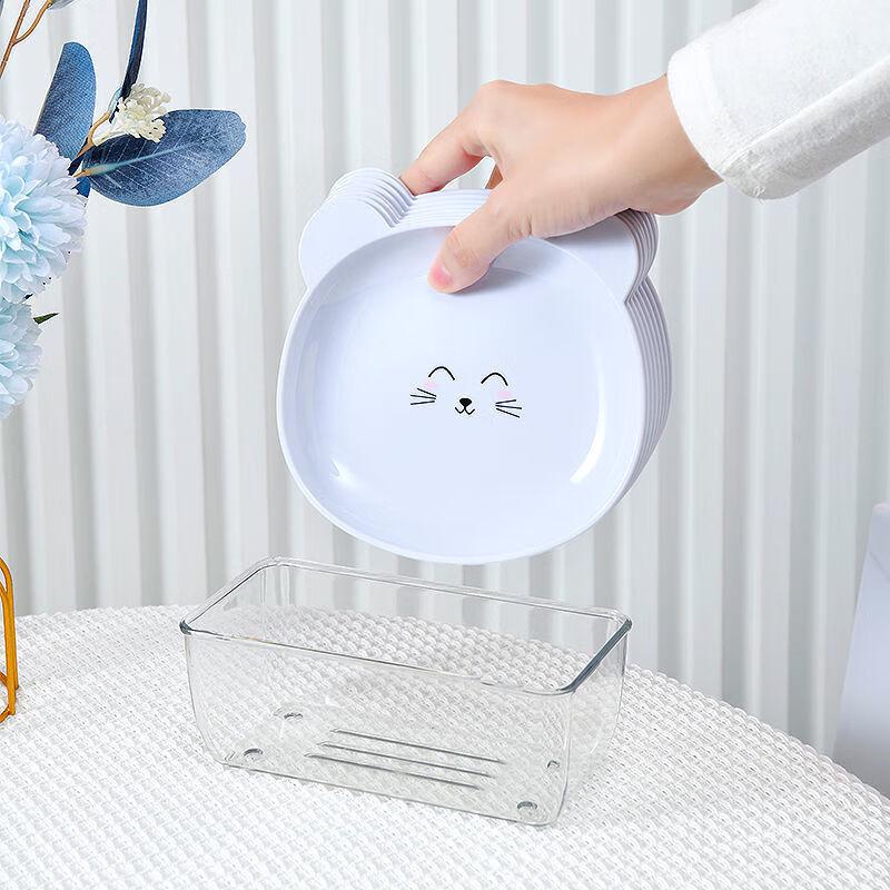 Cute Bear Bone Plate Set with Base