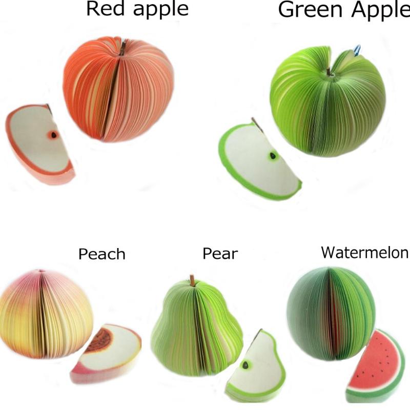 1pcs Cute Fruit Shape Tabs Sticky Notes Memo Pad Student Stationery 1pcs Has 140 Sheets Office Decoration Note Pad Children