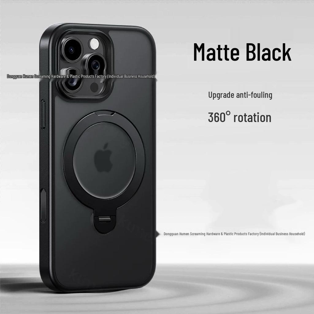Магнитный вращающийся чехол для iPhone 17: Защитная крышка с ощущением кожи, защита от падений, подставка 360.