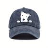 Cute Dog Print Adjustable Baseball Cap for Men and Women, Daily Casual Wear, Outdoor Travel, Sun Shading Duckbill Cap