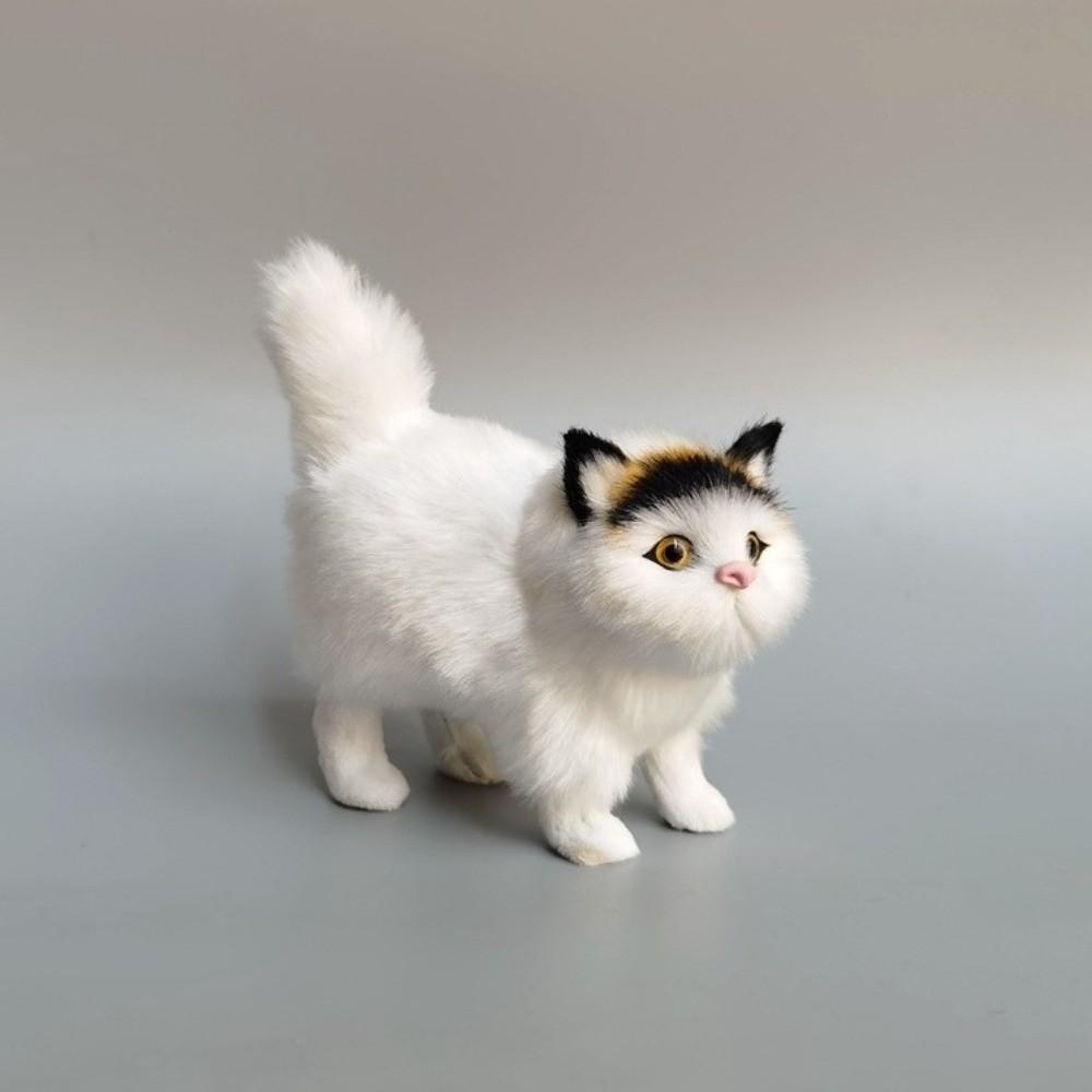 Искусственная мини-игрушка-кошка из плюша, имитация натурального меха, реалистичный котенок, плюшевая кукла, игрушка, подарок на день рождения