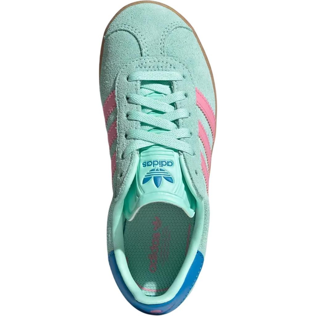 Adidas Originals GAZELLE Abrasion Resistant Abrasion Resistant Low top Kids' Skateboarding Shoes Green/Pink Kids' JP7130