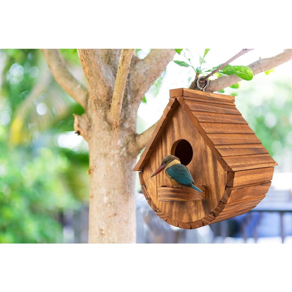 Outdoor birdhouse set of 2, suitable for bluebirds, sparrows, and cardinals, hanging garden birdhouses