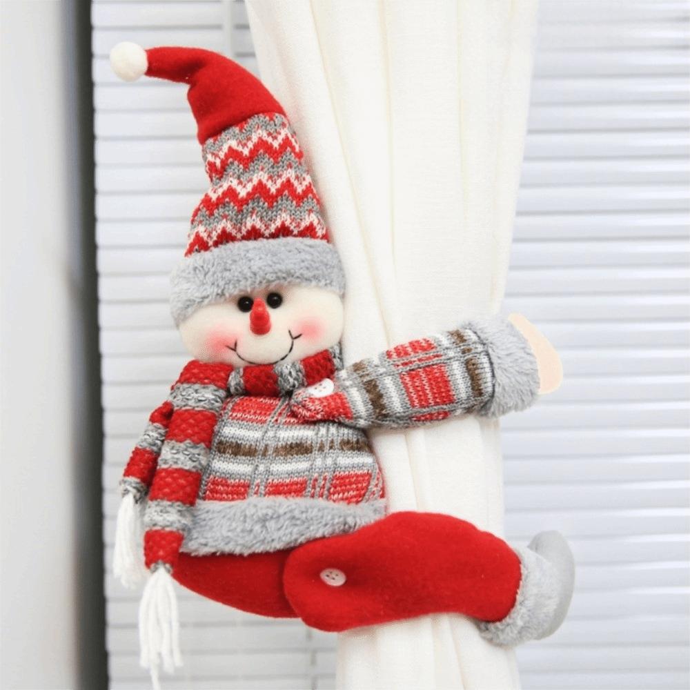 Santa Claus Christmas Curtain Tieback Plush Curtain Strap New Curtain Holders  Home Decor
