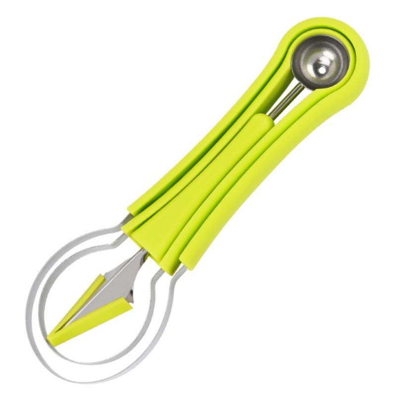 3pcs Watermelon Slicer Cutter Scoop Fruit Carving Knife Cutter Fruit Platter Fruit Dig Pulp Separator Kitchen Home Gadgets Tools