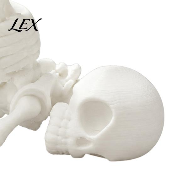 3D Printed Skeleton Model Break Dancing Figurine, Posable Articulated Skull Statue, Figurine Funny Handstand Decor, Novelty Halloween Desk Tabletop