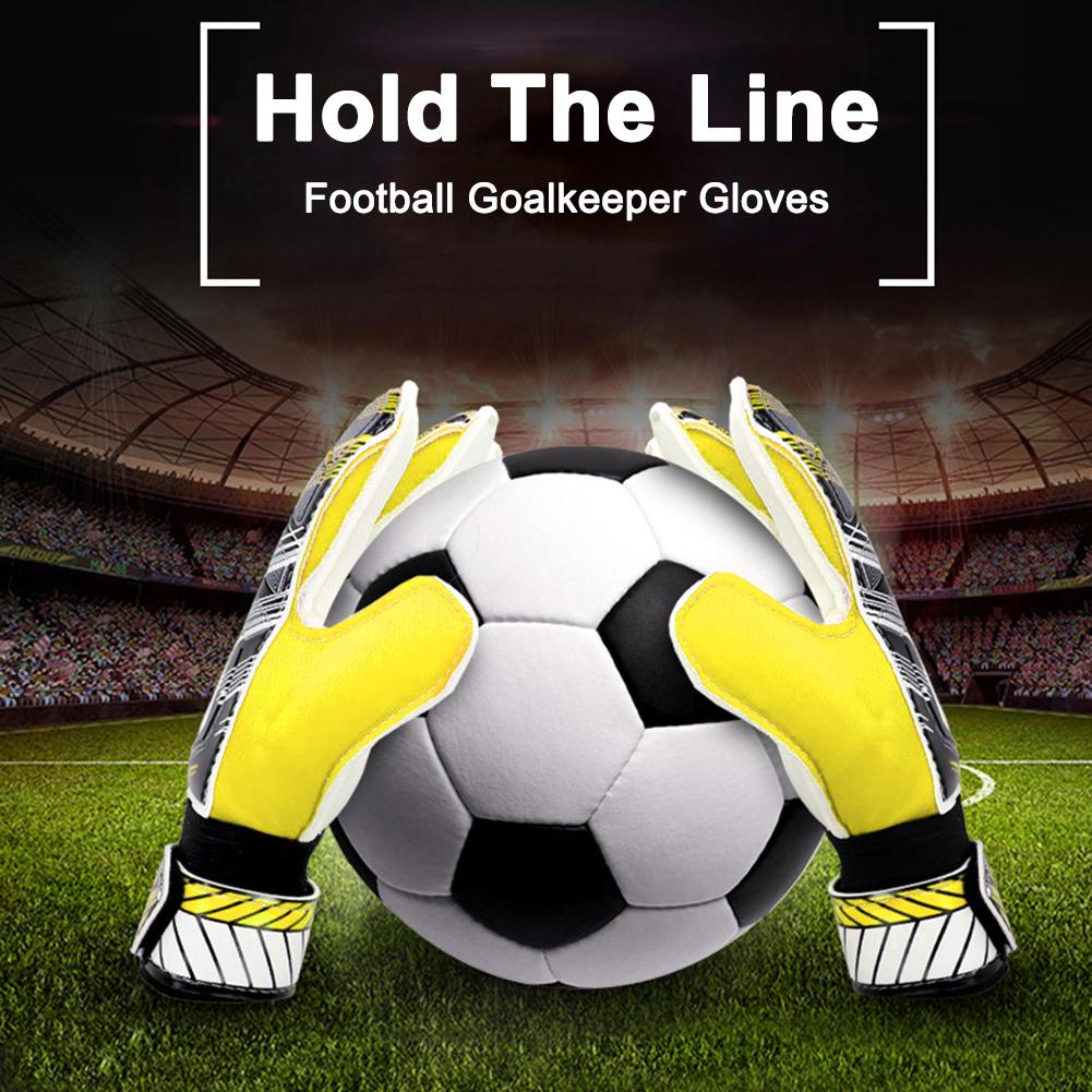 Goalie Gloves Latex Soccer Goalie Goalkeeper Gloves Anti-slip Thicken Football Glove Finger Protection Gloves Soccer Equipment