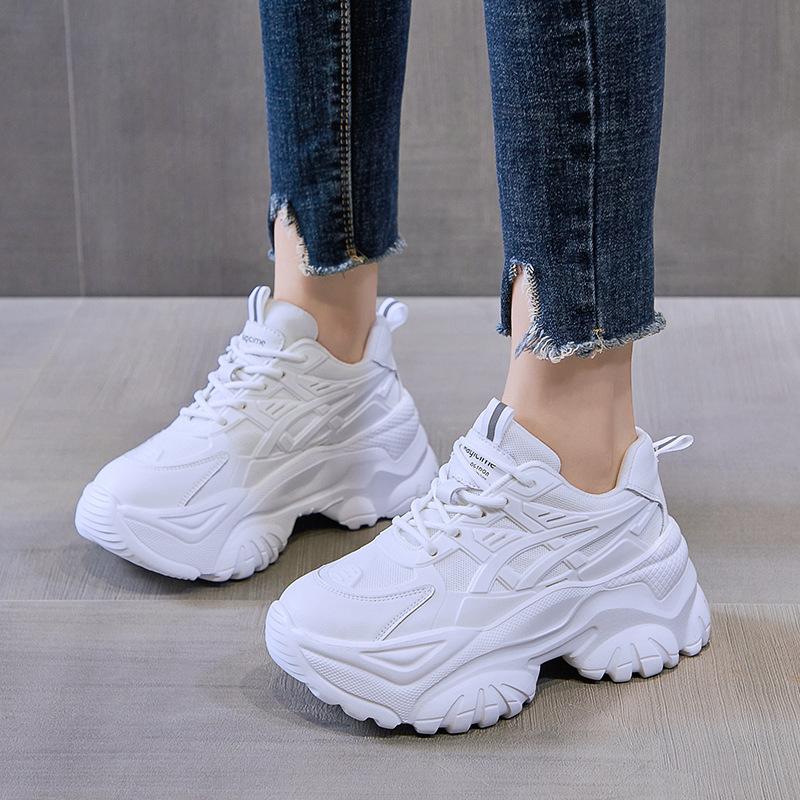 Thick-soled dad shoes women's new autumn breathable orgasm retro little white casual sports shoes women