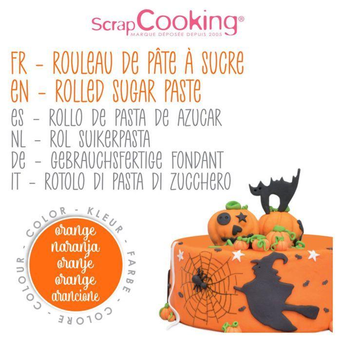 Pâte à sucre en rouleau orange Ø 36 cm - 430 g