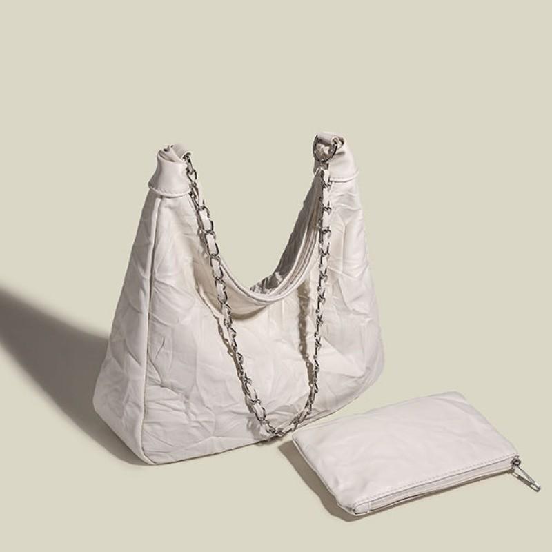 IELGY Универсальная сумка большой вместимости, сумка через плечо с мягкой цепочкой и цепочкой.