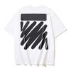 1189 Off-White 2025 Summer New Wave Stripe Pattern Printed Short Sleeved T-shirt for Men and Women