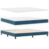 LED Box Spring Bed with Mattress Dark Blue 200 x 200 cm Velvet