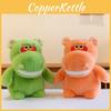 Animal Stuffed Hippo Plush Toy Cartoon Bow Doll Multiple Colors Children Gift